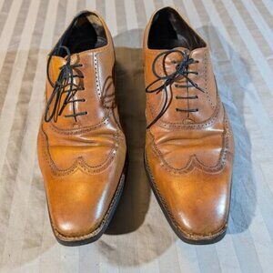 Canali Wingtip Oxford Derby Mens Brown Dress Shoes Size 43